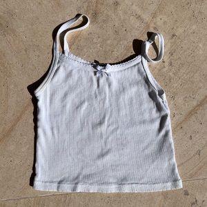 Brandy Melville white tank top with bow